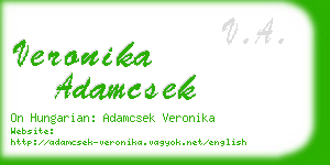 veronika adamcsek business card